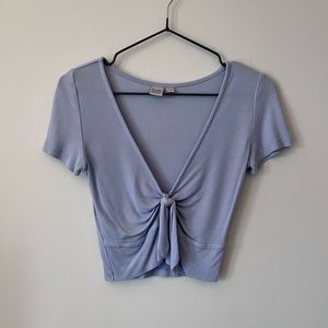 Short Sleeve Top w/ Middle Tie